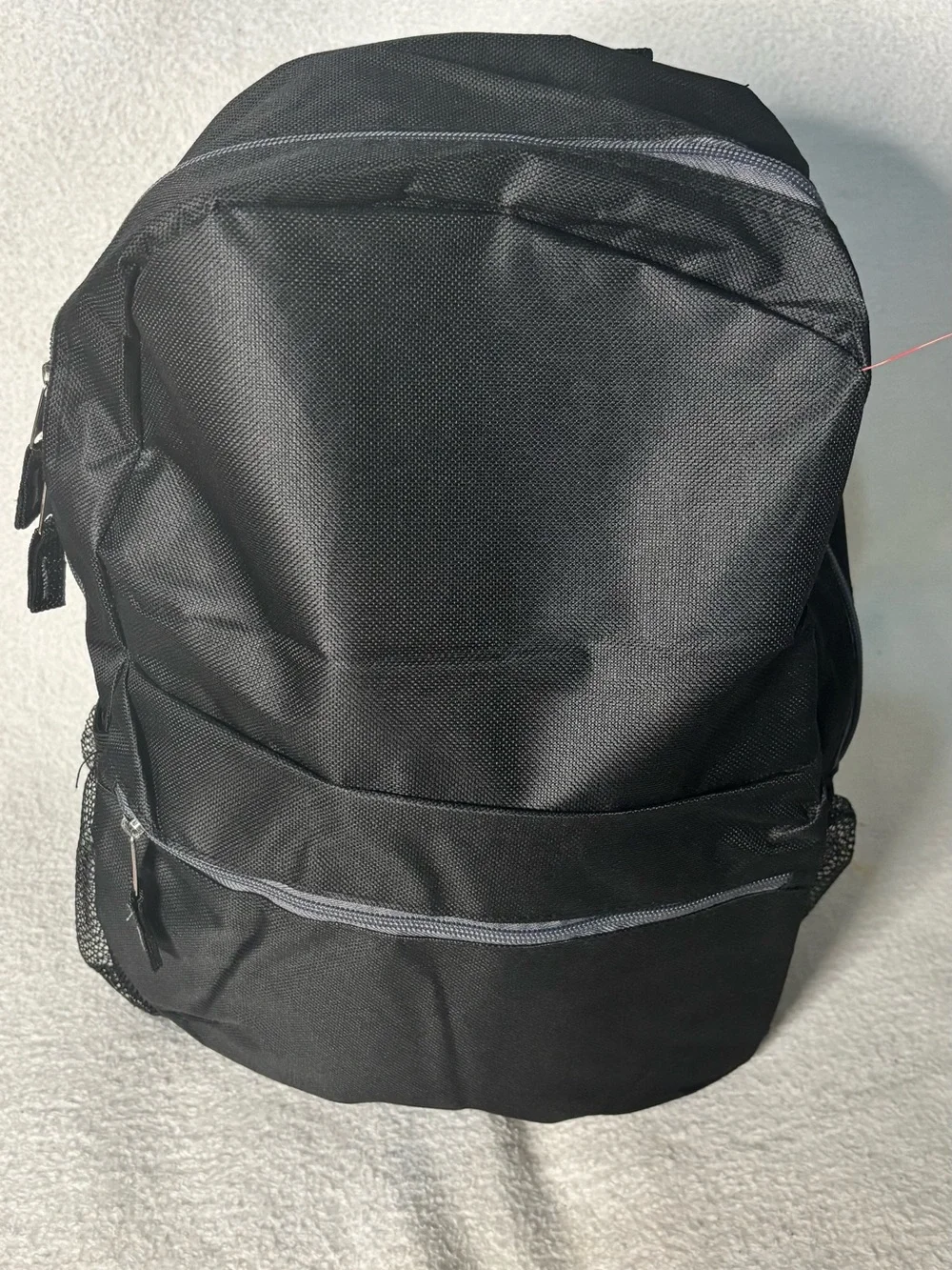 Classic Black Men's Backpack with Multiple Compartments